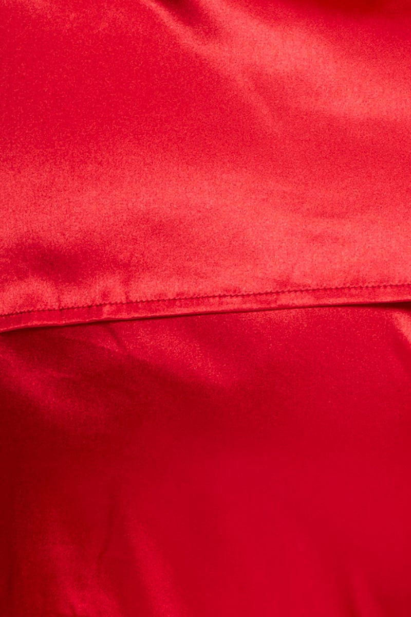 Red Pj Rexture Plus Size Red Satin PJ Contrat Piping Pyjama Set | You + All | Shop ...