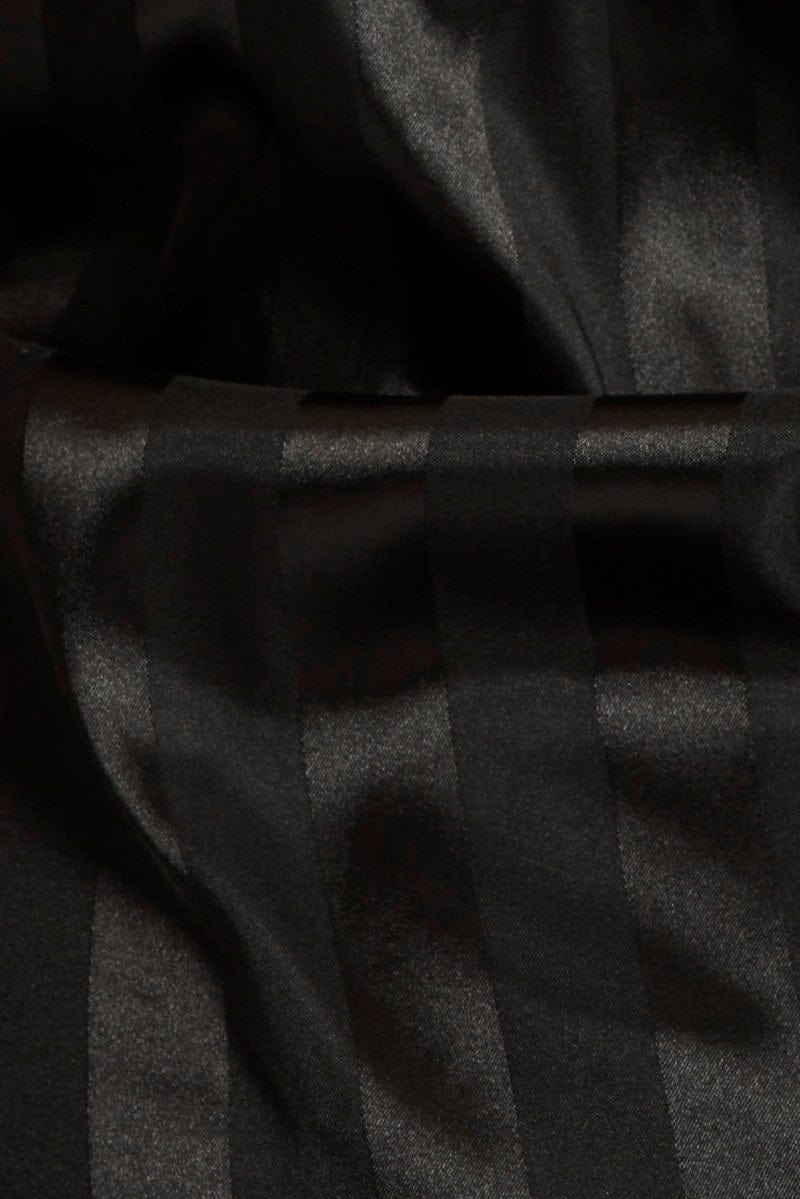 Black Stripe Cami Pyjama Set Contrast Piping Satin PJ Set for YouandAll Fashion