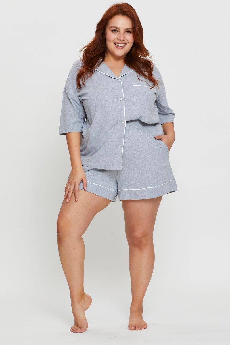 Online Exclusive Grey PJ Set