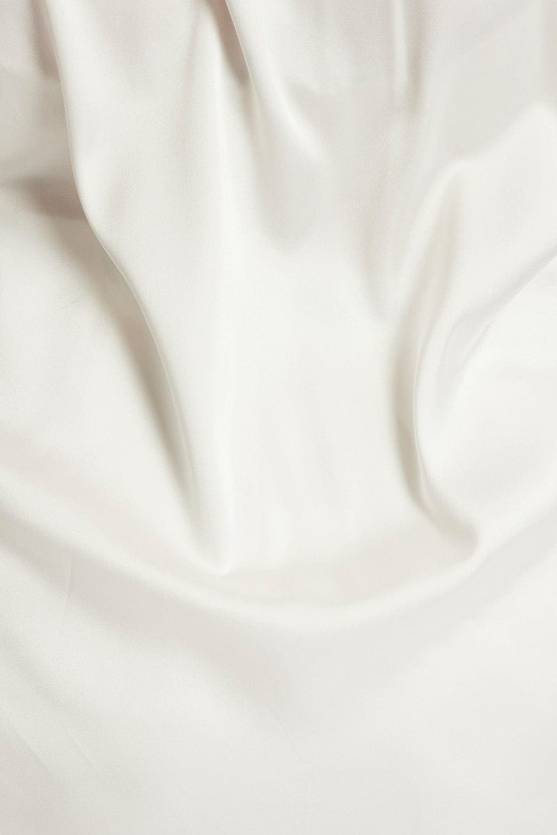 White Pyjama Set Satin Contrast Piping Pj for YouandAll Fashion