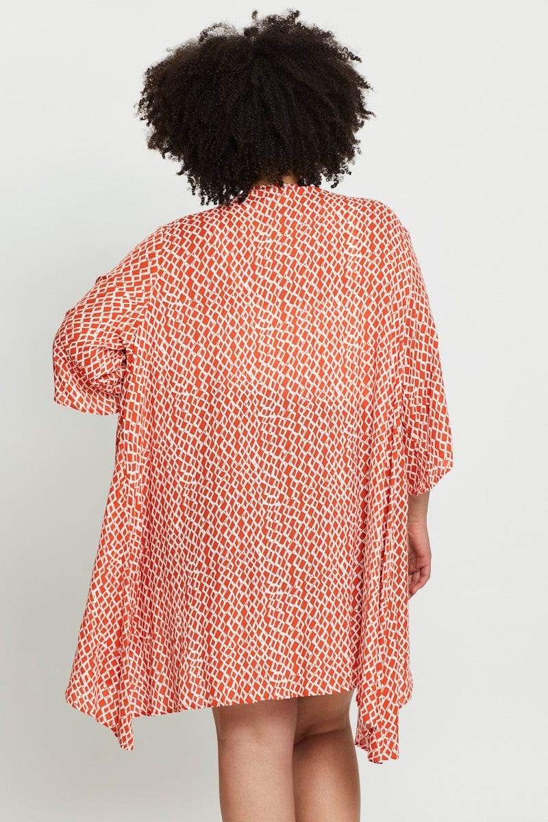 Print Plus Hi Lo Kimono For Women By You And All