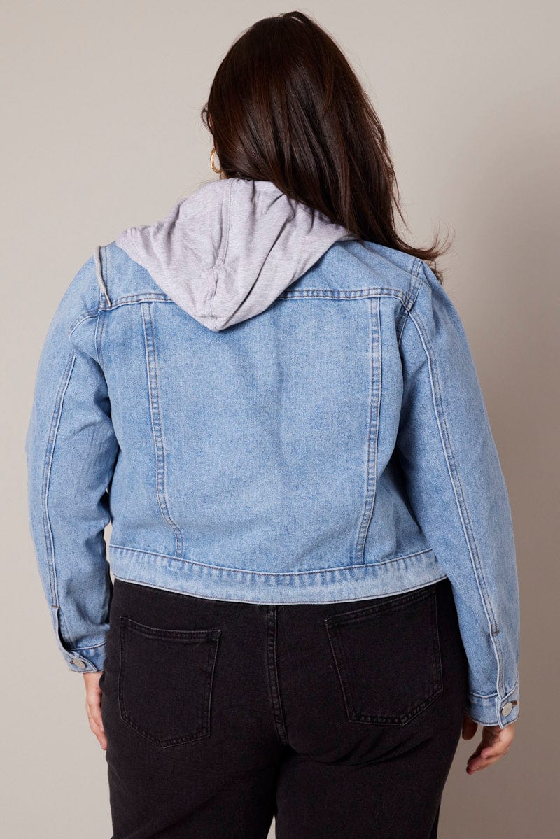 Denim Denim Jacket Removeable Hood for YouandAll Fashion