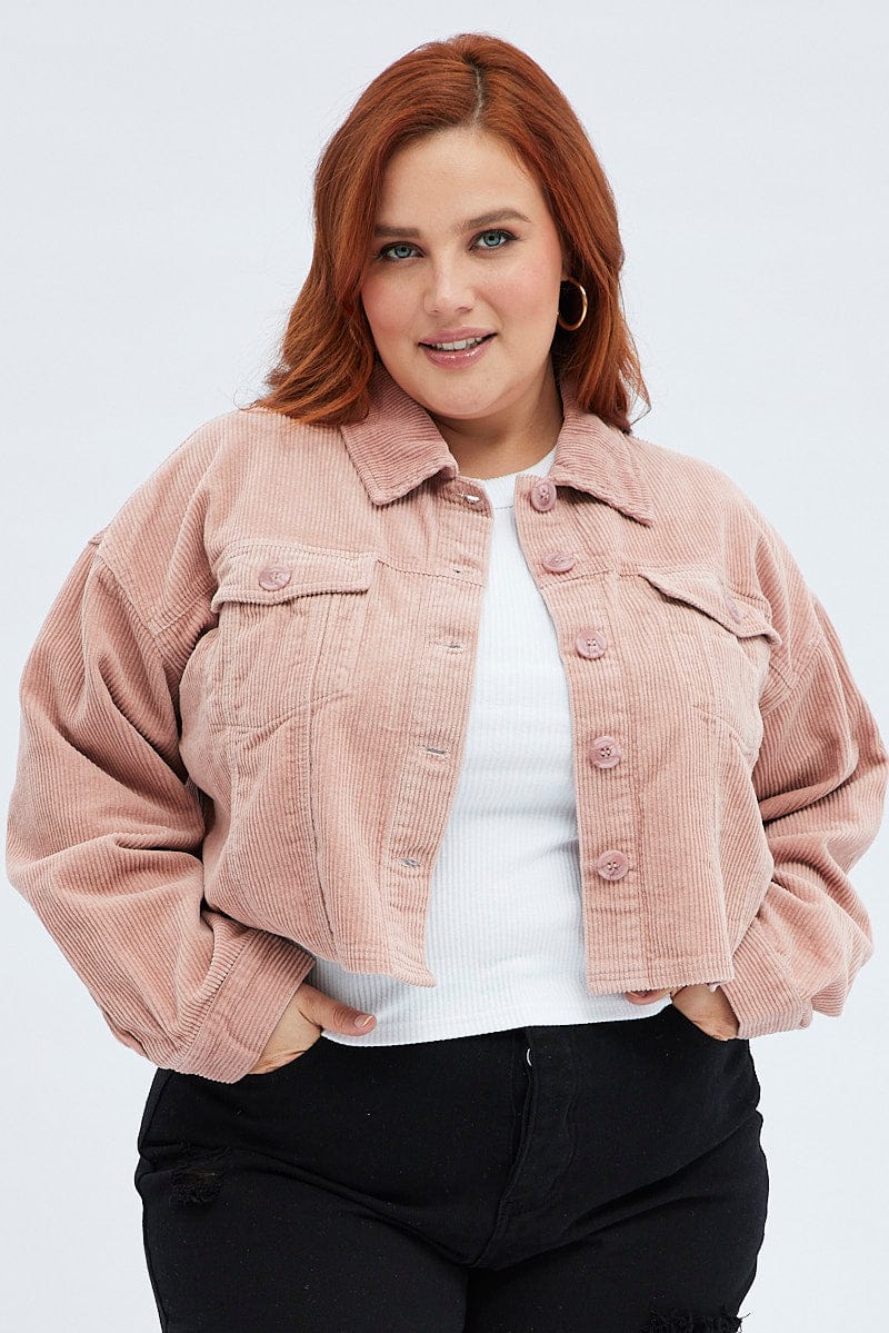 Outfit Plus Size Corduroy Jacket Plus Size Corduroy Zip Casual