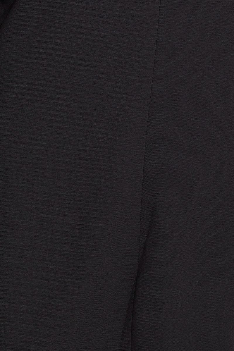 Black Long Sleeve Black One Button Blazer for Women by You and All