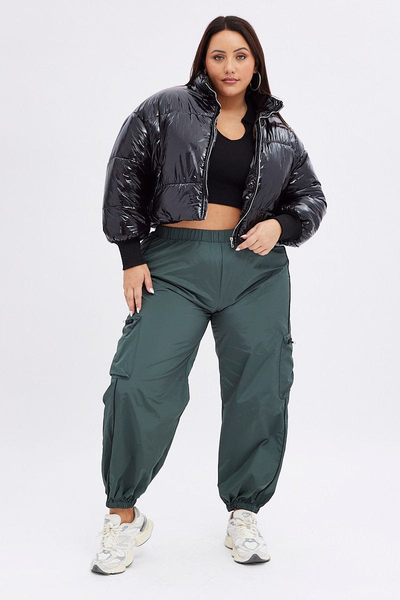 Punk Shiny PVC Leather Straight High Waist Pants Fashion Vinyl Buckle  Belted Track Pant Wet Look