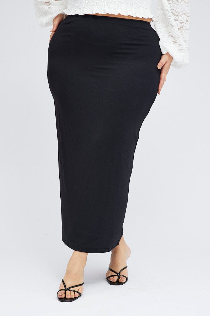 Black Maxi Skirt Supersoft for YouandAll Fashion