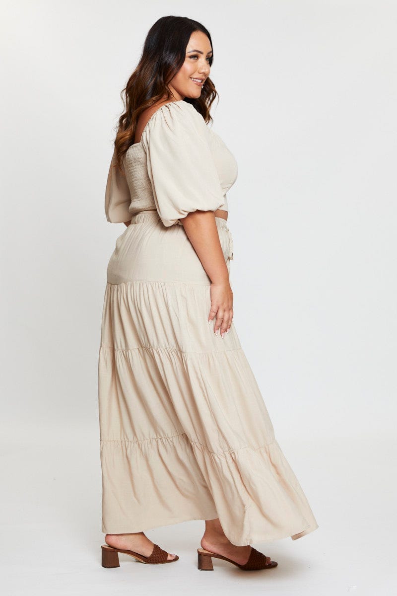 Plus size clearance long tiered skirts