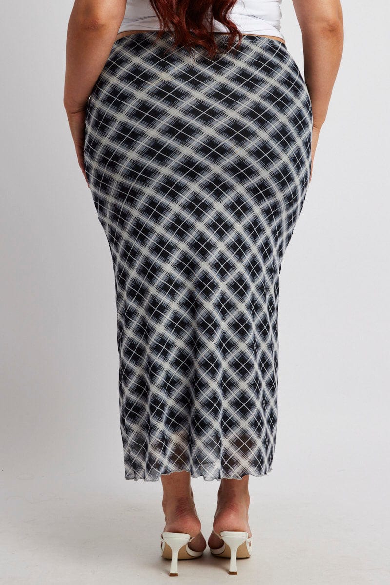 Plaid bodycon shop midi skirt