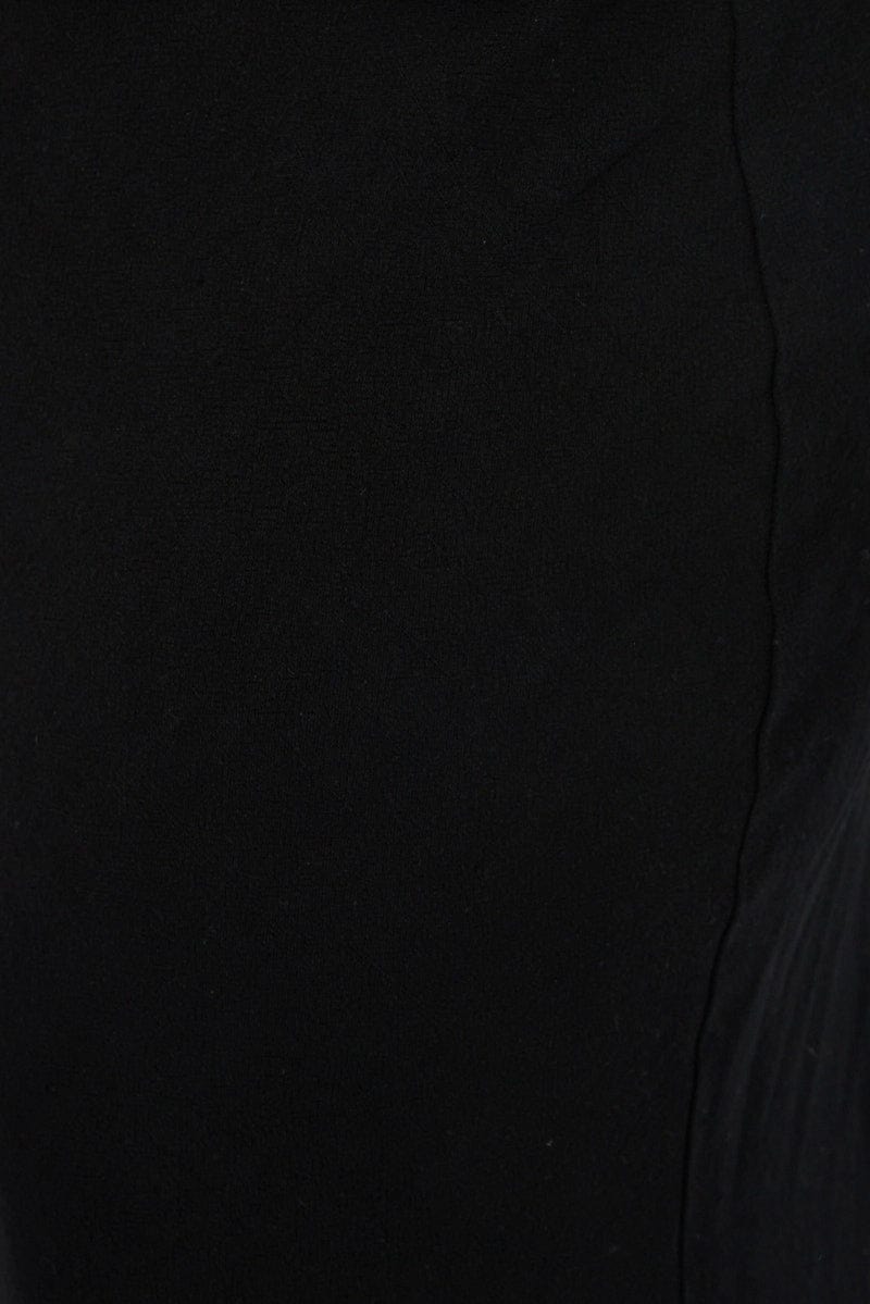 Black Bias Linen Slip Maxi Skirt for YouandAll Fashion