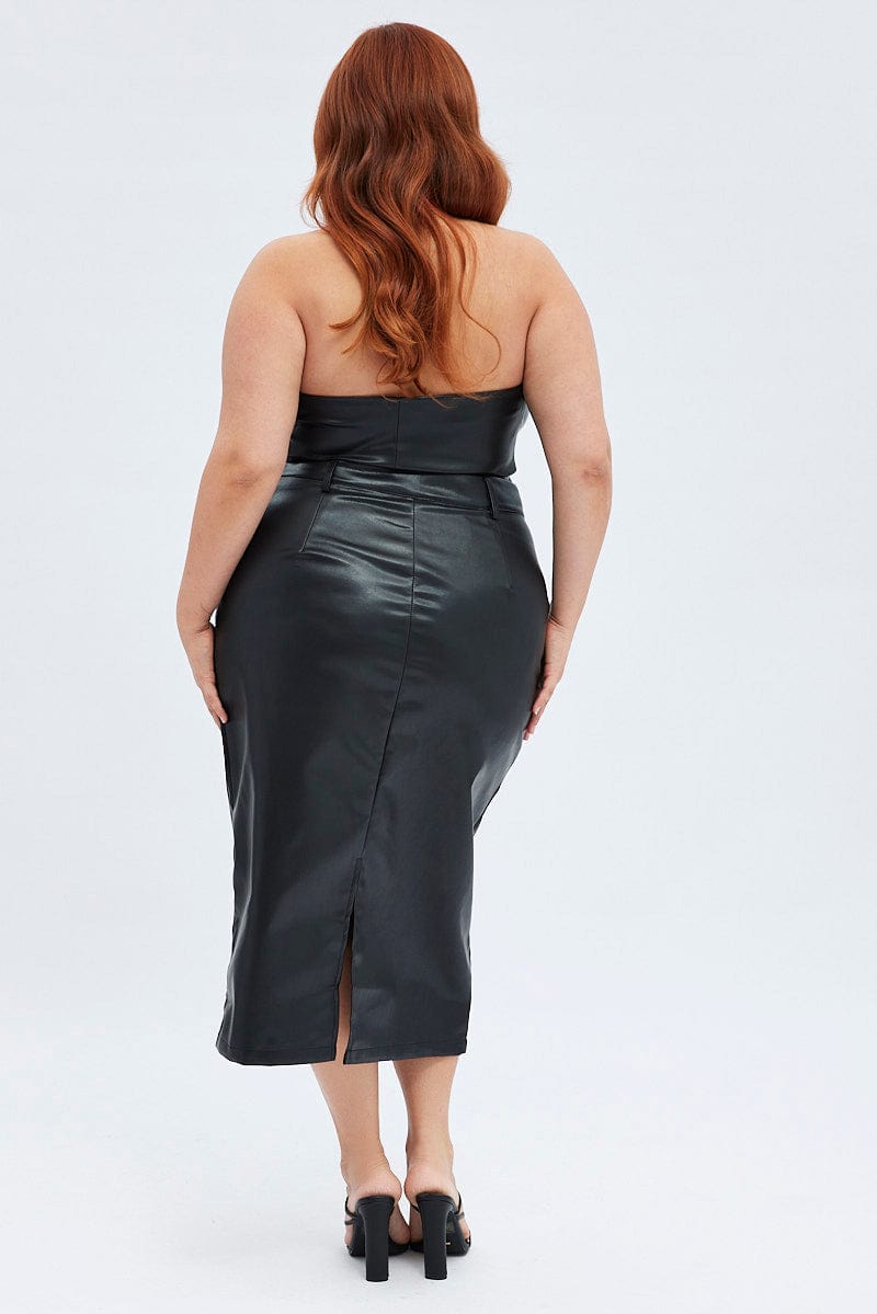 Dress Plus Size Leather Skirt Quilt Black Quilted Pencil Skirt Kel
