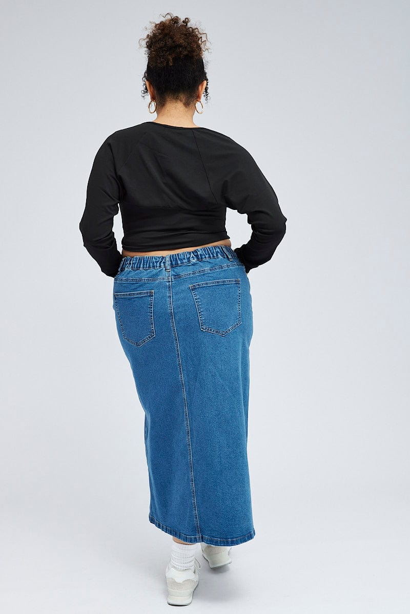 Buy the NWT Womens Blue Denim Dark Wash Stretch Pull-On Mini Skort Size  Small | GoodwillFinds