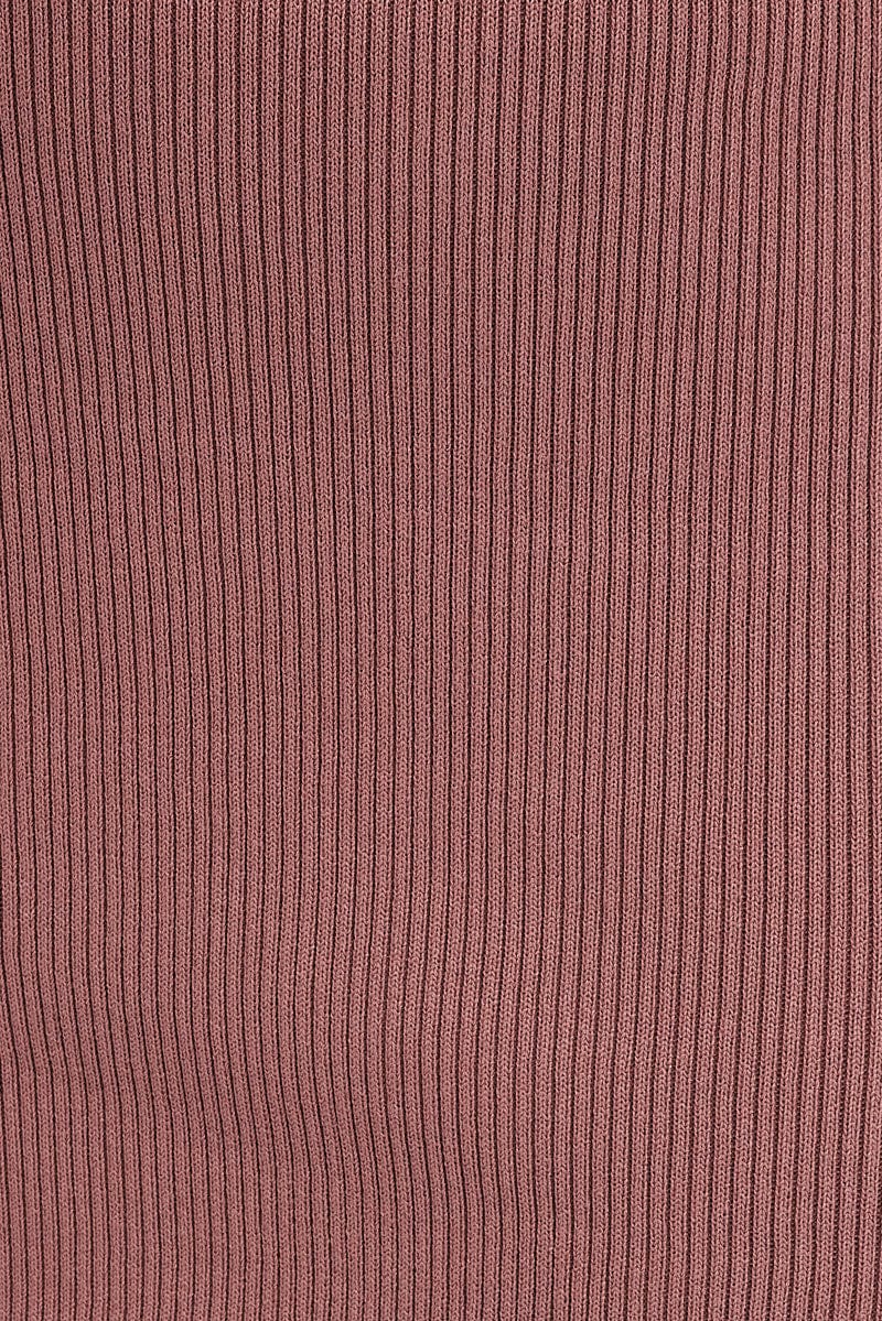 Purple Knit Skirt Midi Side Split for YouandAll Fashion
