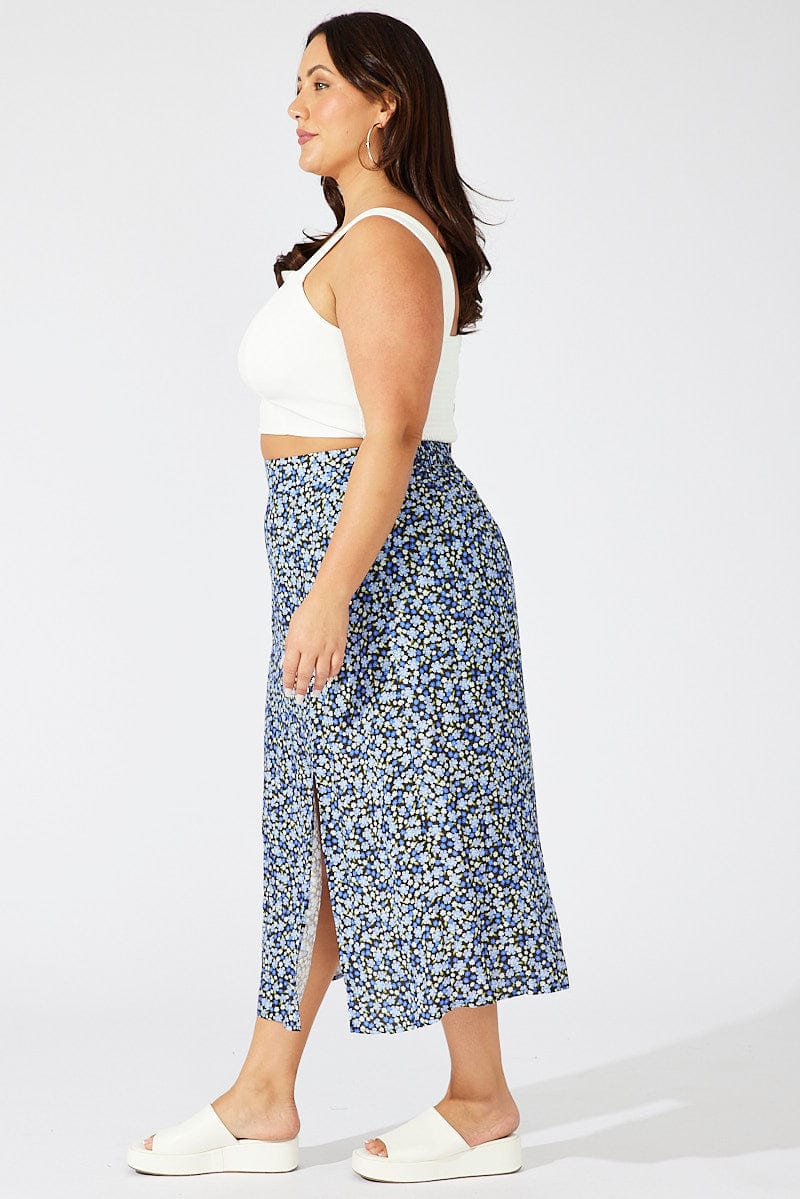 Midi skirt cheap rayon