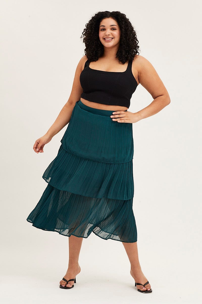 Forest Midi Skirt Pleated For Women By You And All