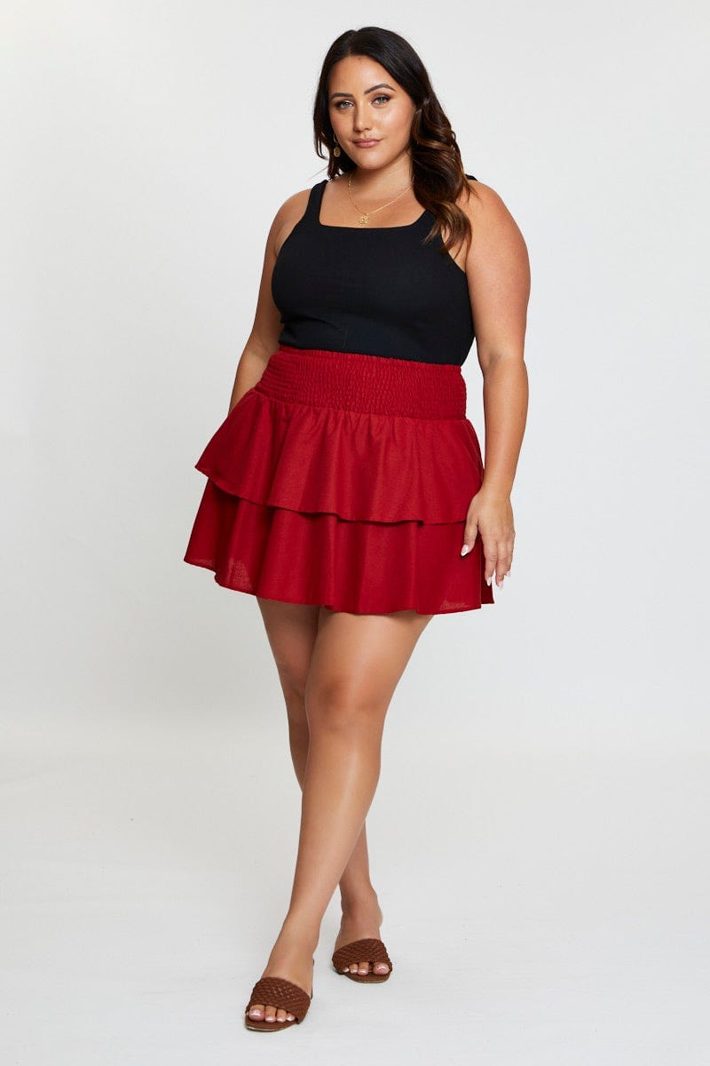 Plus size 2024 skater mini skirt