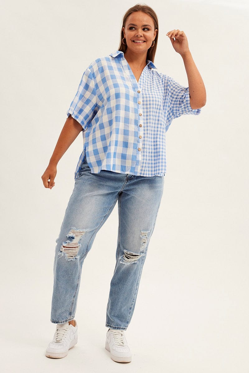 Stripe Relaxed Shirt Short Sleeve for YouandAll Fashion