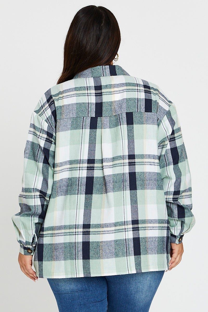 Check Long Sleeve Check Shirt For Women By You And All