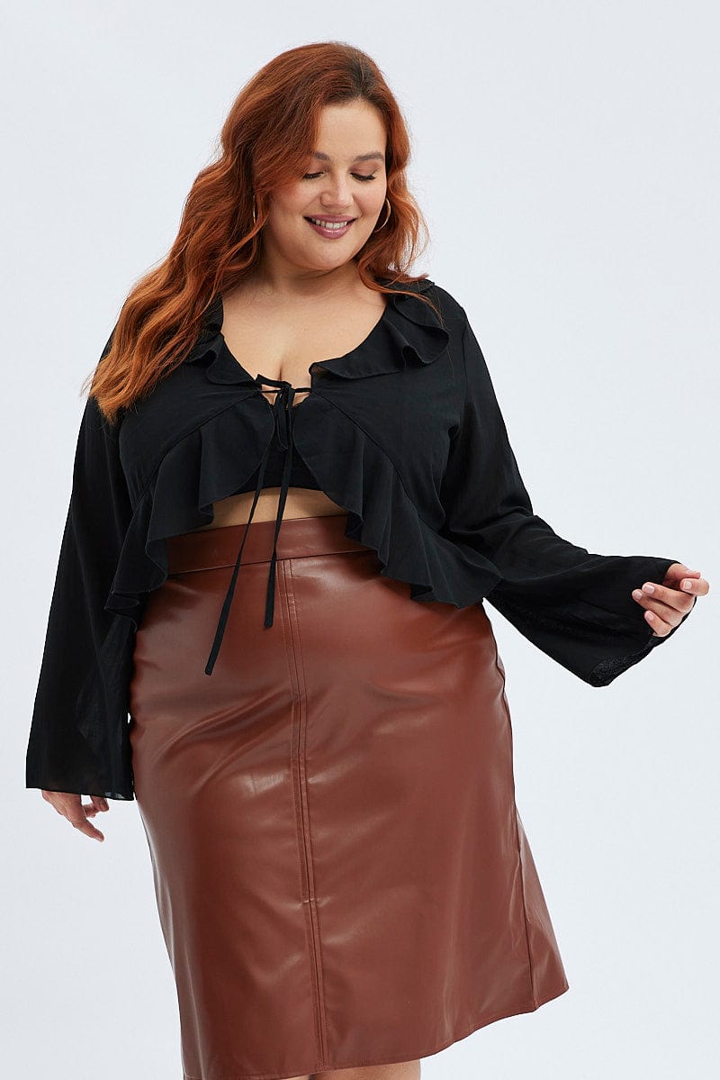 Forever 21 Plus Size Leather Mini Skirt Plus Size Leather Pencil