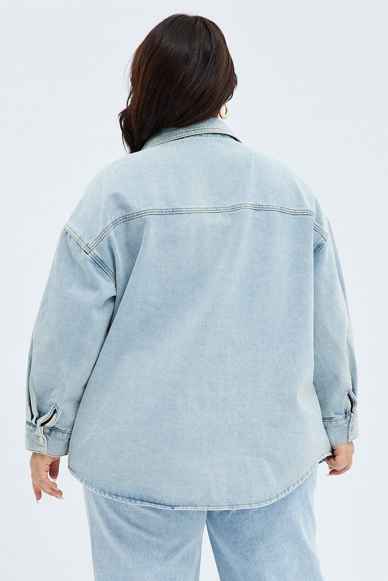 Denim Denim Shirt Long Sleeve Relaxed Fit for YouandAll Fashion