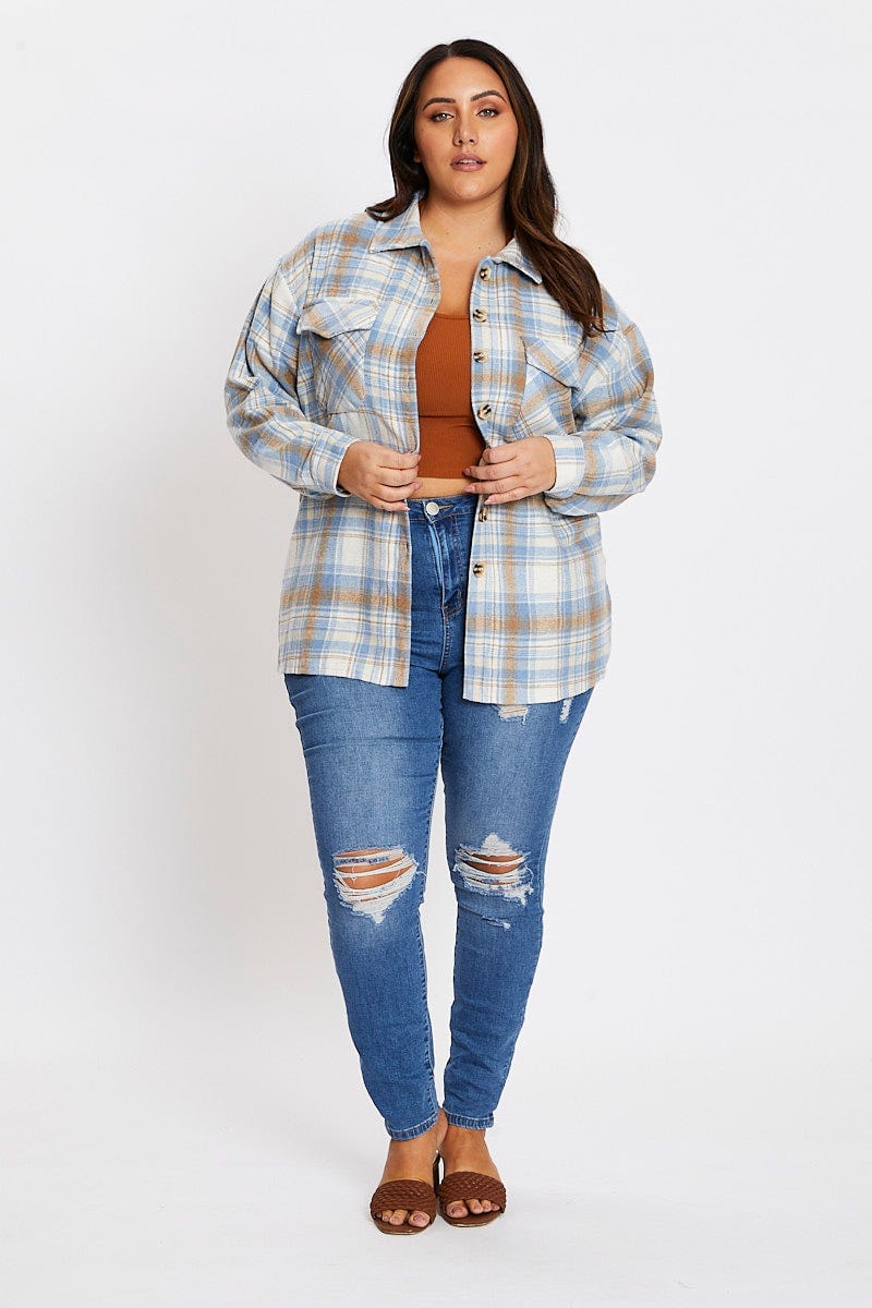 Check Shirt Long Sleeve For Women By You And All