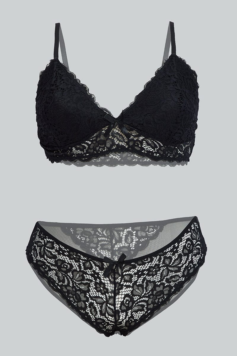 Black Lace Lingerie Set for YouandAll Fashion