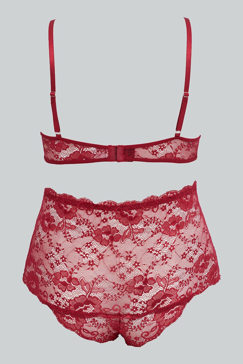 Red Lace Lingerie Set for YouandAll Fashion